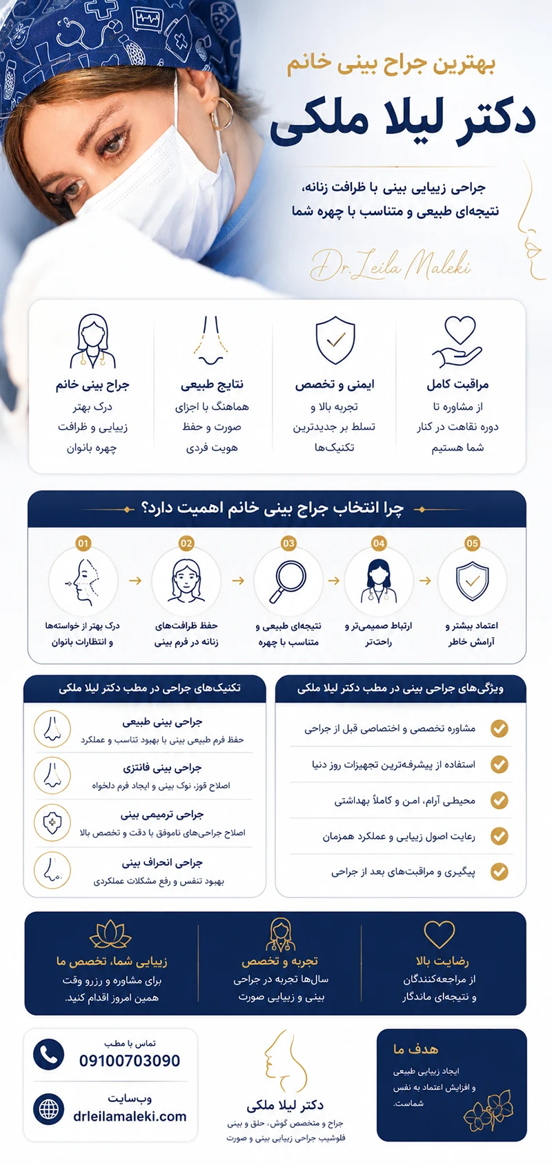 معیارهای انتخاب بهترین جراح بینی خانم در تهران